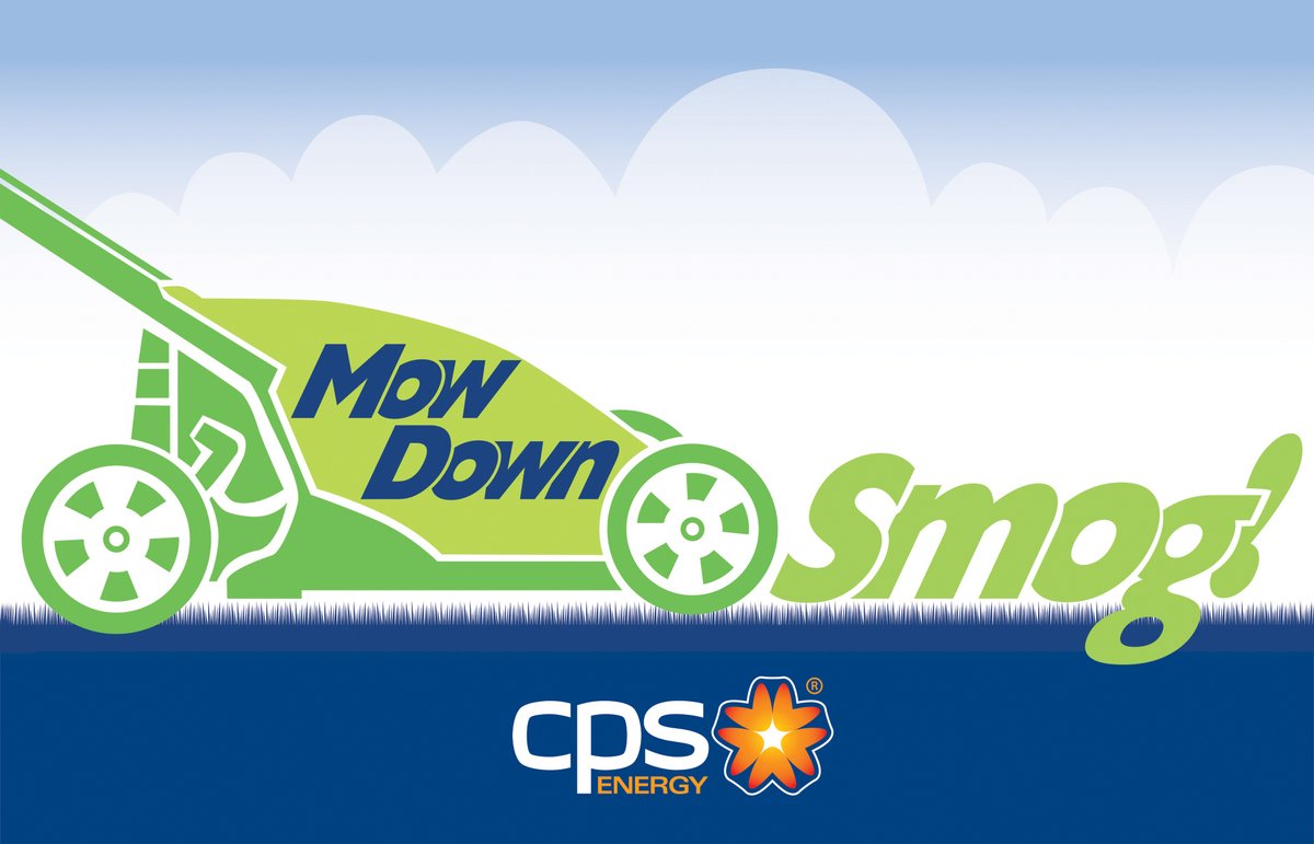 cpsenergy's tweet photo. If you need some extra mow-tivation to ditch your old gas-guzzling lawn mower for a new electric model, we have a great deal for you! Apply for our Mow Down Smog rebate to earn $60 for helping reduce air pollution with electric lawn equipment. Learn more: https://t.co/GoeDj9yIMa https://t.co/HCdomVo1wT