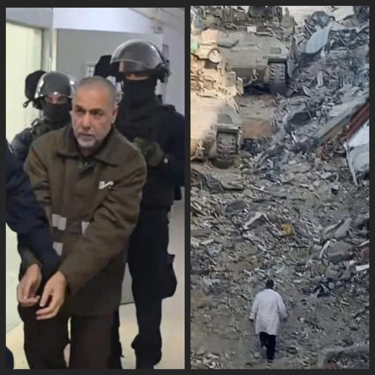 This is what happens to you, if you are a Palestinian doctor who refuses to leave his patients to their fate.

Dr Hussam Abu Safiya is one of the kindest people imaginable. And his treatment by Israel is atrocious.

Don't stop calling for his immediate release.