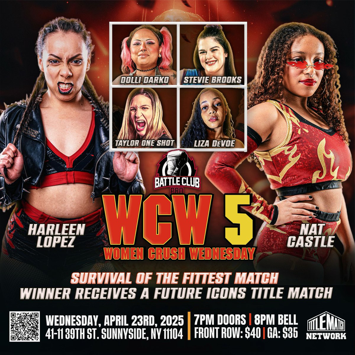 Last 2 Matches
Women Crush Wednesday
Hosted By <a href="/alewifebrewing/">alewife</a> 
4/23/25 7PM

<a href="/nwa/">NWA</a> Superstar <a href="/kyliealexxa/">Kylie👸🏼 The PPD💌</a> v <a href="/JourneyBurke/">Journey Burke, Esq.</a> v <a href="/JazmyneX0/">Jazmyne Hao</a>

STF Match - Icons Title Shot
<a href="/HarleenxLopez_/">𝕿𝖍𝖊 𝕾𝖕𝖎𝖙𝖊𝖋𝖚𝖑 𝕭𝖗𝖚𝖙𝖊.</a> <a href="/Nat_Castle_/">𝙉𝙖𝙩.𝘾𝙖𝙨𝙩</a> <a href="/dollidarko/">─═☆ 𝖽✪𝗅𝗅𝗂 𝖽✫𝗋𝗄✪ ☆═─</a> <a href="/stevie__brooks/">Stevie Brooks</a> <a href="/TaylorOneShot/">Taylor OneShot</a> <a href="/liza_devoe/">Liza DeVoe</a> 
Get Tix
brownpapertickets.com/event/6589158
