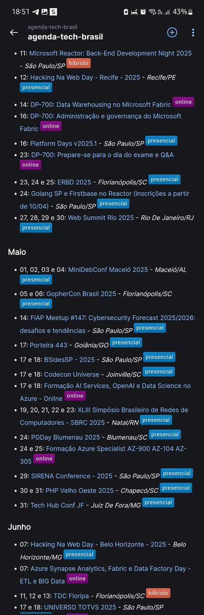 VEGAPUNKHAHAH's tweet photo. Listinha atualizada dos eventos techsec pra esse ano 🤓🫡🫡🫡

Por: https://t.co/vlThZfLRR7

⌕ : #studytech | #studytwt | #bolhadev | #studytechbr | #studytwtbr | #collegetwt | #cs | #cybersecurity | #Cibersegurança | #bolhasec | #tech | #moonsec | #studysec
@samsantosb @sseraphini @BolhaDevs @