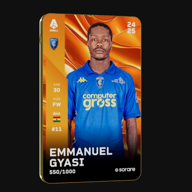 🚨#Sorare Empoli #Giveaway🚨
1⃣ Like and repost this tweet
2⃣ Comment your sorare username
⏰Winner will be announced on the weekend (only one winner)