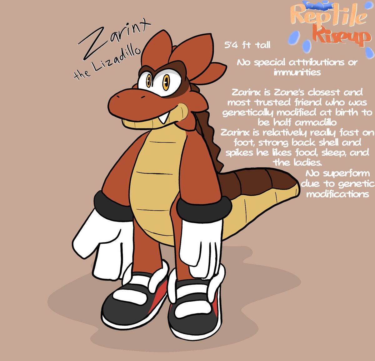 NecktieGator's tweet photo. Repost bc text

Lizard armadillo sonic oc concept 
#scalie #furryart 
#SonicReptileRiseupUniverse #SRR https://t.co/3skYKZNDx9