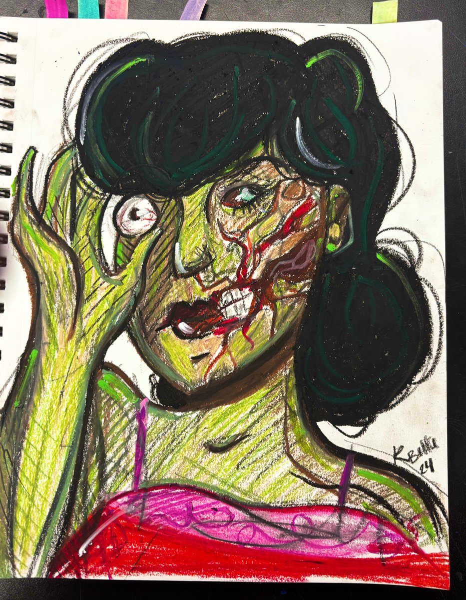 KMonstrosities's tweet photo. “Seeker” 2024

#art #oilpastels #oilpastelart #artwork #illlustration #drawing #artist #zombie #ArtistOnTwitter #ArtistOnX https://t.co/rPmbm1dn98