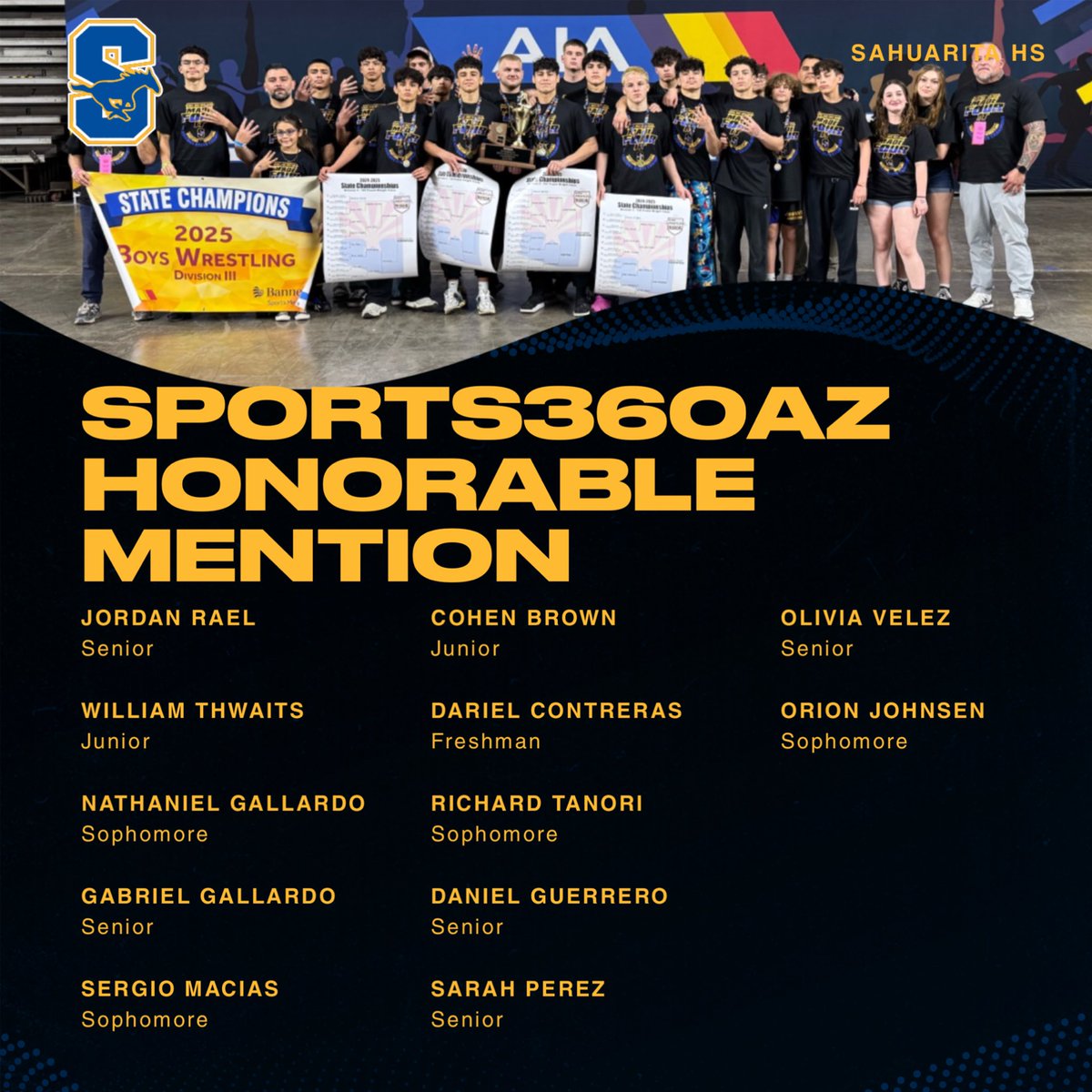 Another set of post season awards coming in, this time from <a href="/Sports360AZ/">Sports360AZ</a> 🎉Congrats to these student-athletes for being named to the 2025 SPORTS360AZ All-Academic Winter Teams and special shoutout to Sebastian Serrano for making the 1st Team!

#HORSEPOWER🐴💪🏼