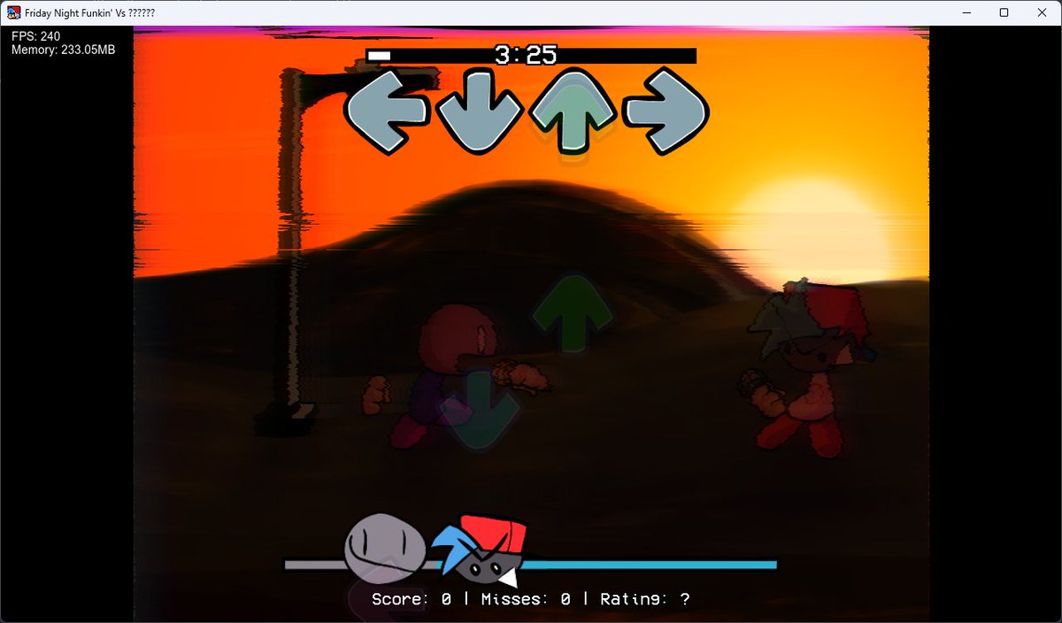 fnfmod7's tweet image. i ported the mod to source code lol

also look!!!!! funny shaders!!!!!!!!!!!!!!
(visuals not final)