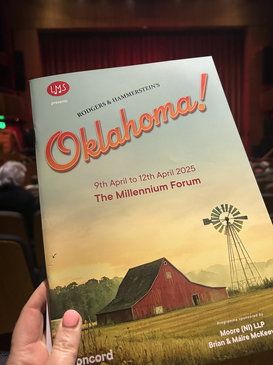 MaryforDerry's tweet photo. 🎵 I’m just a girl who can’t say no 🎵
A lovely night in @MillenniumForum for the opening night of Oklahoma…
👏 Bualadh bos mór to all the #LMS cast and crew! 👏
Running until this Saturday 12 April 2025
#supportlocal #musictheatre #LoveDerry https://t.co/KNe8Xjqt2X