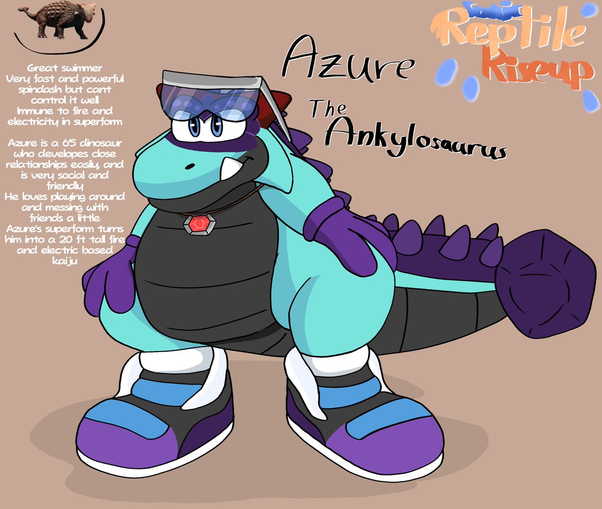 NecktieGator's tweet photo. Ankylosaurus Dinosaur sonic oc concept 
#scalie #furryart 
#SonicReptileRiseupUniverse #SRR https://t.co/nIMDNKuGsN