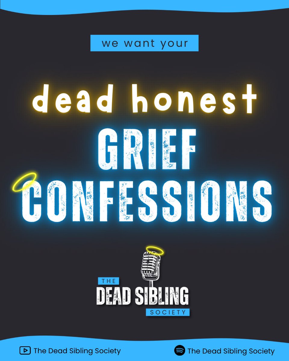 deadsibsociety's tweet photo. Grief is messy, sometimes we carry thoughts we don’t know how to say out loud 💬

So we’re launching ‘Dead Honest Grief Confessions’- an anonymous place to share your grief confessions or stories

📩 Submit via the link in our bio

#siblinggrief #grief #bereavement #confessions https://t.co/wRHt9nJCh4