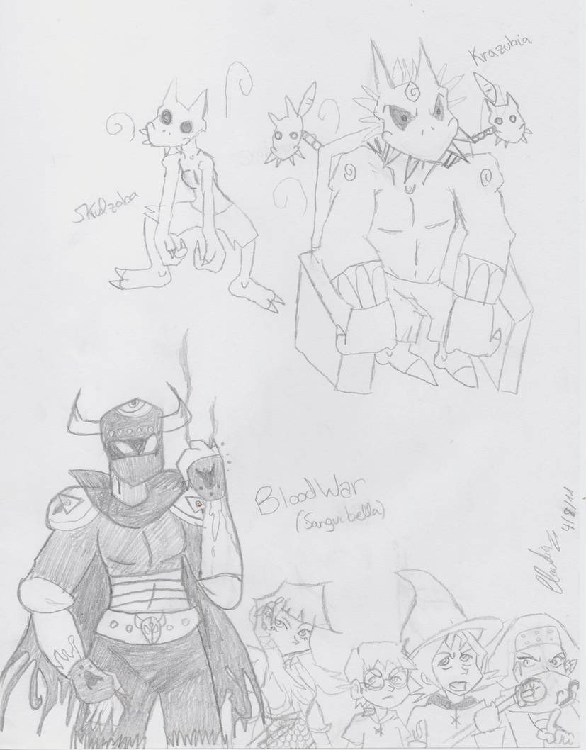 clauwagart's tweet photo. (old art) BloodWar characters from 2010, 2011 and 2016 
#ocs #originalcharacters #bloodwar https://t.co/ANSOptIgwG