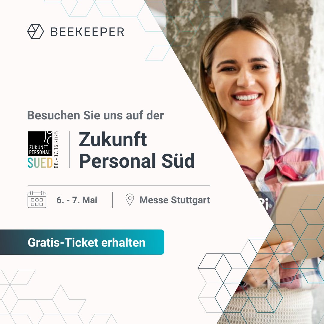 HR- &amp; IT-Entscheider:innen aufgepasst: Vom 6.-7. Mai ist wieder ZUKUNFT PERSONAL SÜD in Stuttgart. Jetzt kostenfreies Ticket sichern 🎫 bkpr.biz/4jghq7N