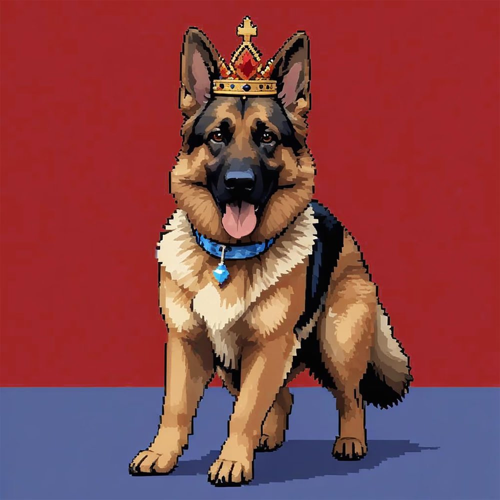 BarkCanvasNFT's tweet photo. #Goodmorning fam !!!
It's Thursday morning, and King #Wulf wants to say hi !!! Let's have a blast of a day, week is almost over !!!
WF135 @ 8POL on #polygonNFT
1/1 #NFT
๐https://t.co/0eiIFaHy8f at @OpenSea
#PixelArt #PixelDogs @WulfandFloof #NFTCollection #NFTArt #Doglovers #AnimalPlant #AnimalArt #GermanShepherd #GSD
