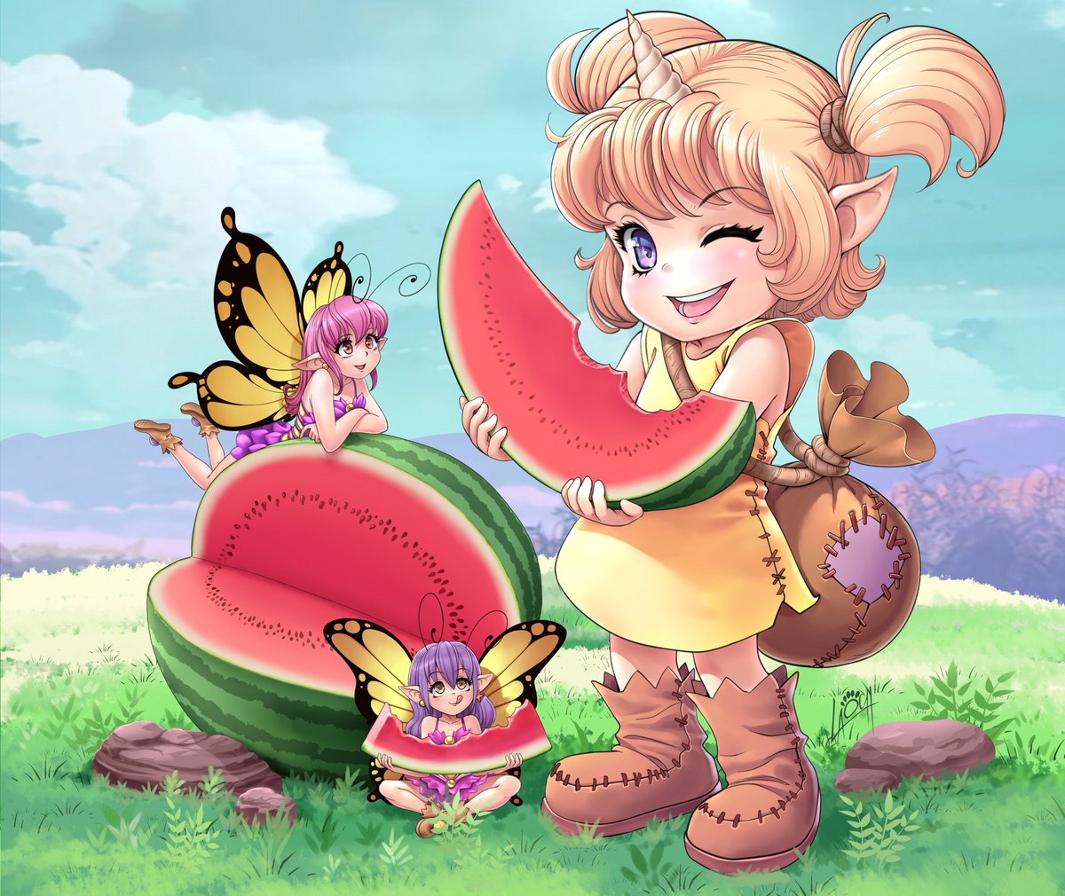 LaochVector's tweet image. He creado esta criatura fantástica!
Pequeña Elfa - trol de Cuerno mágico.
App: CLIP STUDIO PAINT EX
#cspcontest43