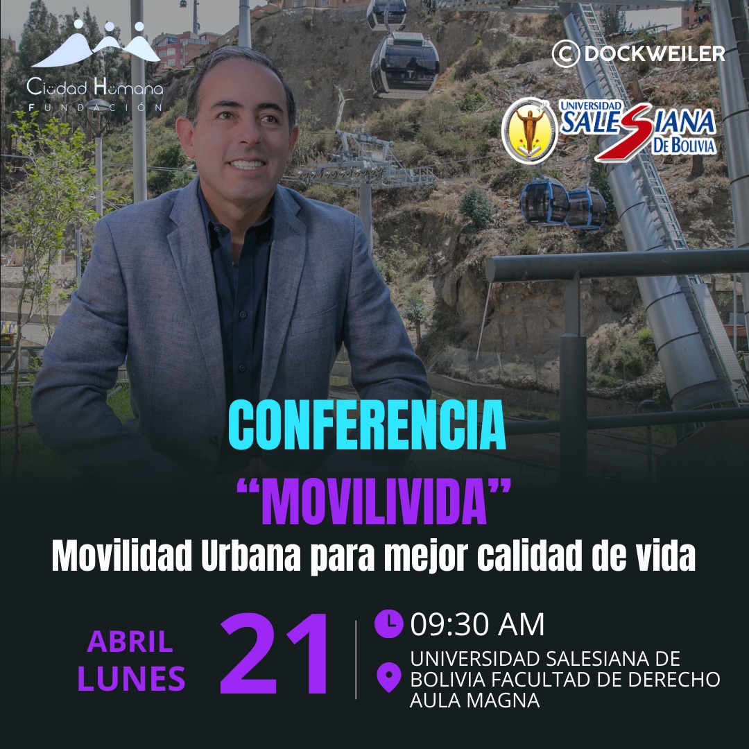 FCiudadHumana's tweet photo. 🚶‍♀️🚍 MOVILIVIDA: Movilidad Urbana para mejorar la calidad de vida

Este lunes 21 de abril a las 09:30 hrs, la Universidad Salesiana será el escenario de una conferencia magistral imperdible

🎤 El expositor será el PhD. César Dockweiler presidente de la Fundación Ciudad Humana https://t.co/eWbDP2Gzaj