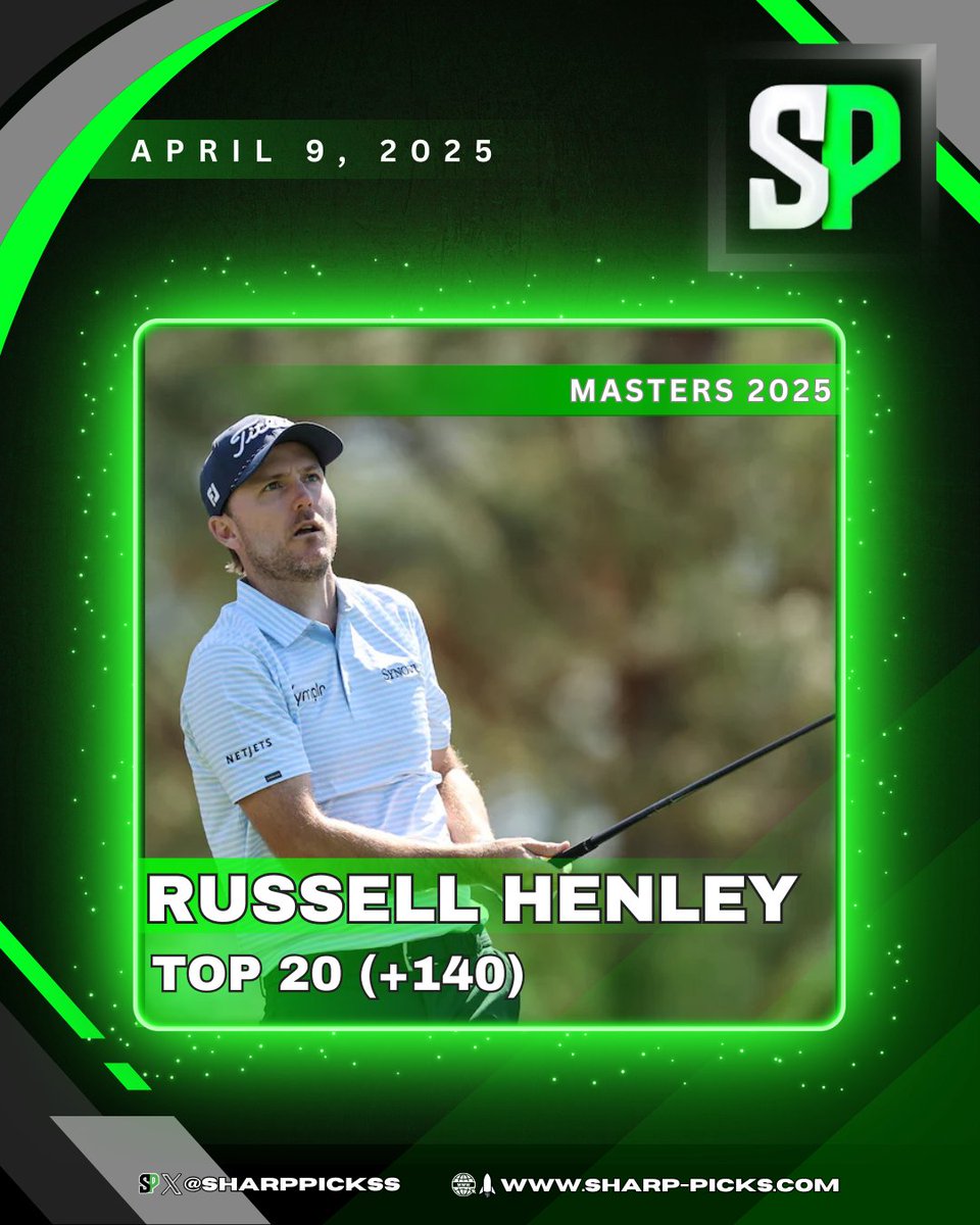 SharpPickss's tweet photo. ⛳️ #Masters2025  *FREE* PICK

WHO’S TAILING?? I WANNA KNOW⤵️ https://t.co/zEAhA9tlWA