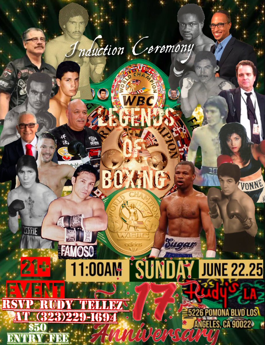 FarinaPhoto's tweet photo. I’m going in !!  WBC Legends of Boxing https://t.co/hlcToHQQ5W
