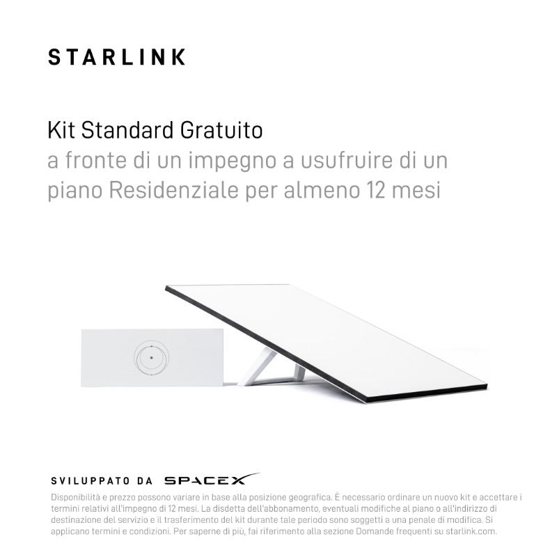 Starlink's tweet photo. Connessione internet ad alta velocità affidabile

Ordina online con facilità