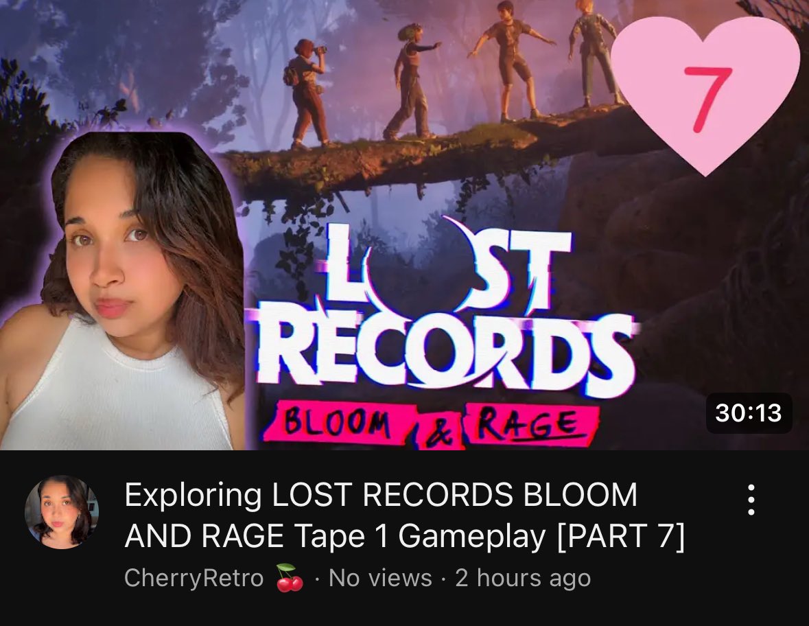 TheCherryRetro's tweet photo. Part 7 up now on my Lost Records let’s play 🥰  https://t.co/zUOT6fiT4l
#LostRecords #youtube https://t.co/5NYyX4cqtX