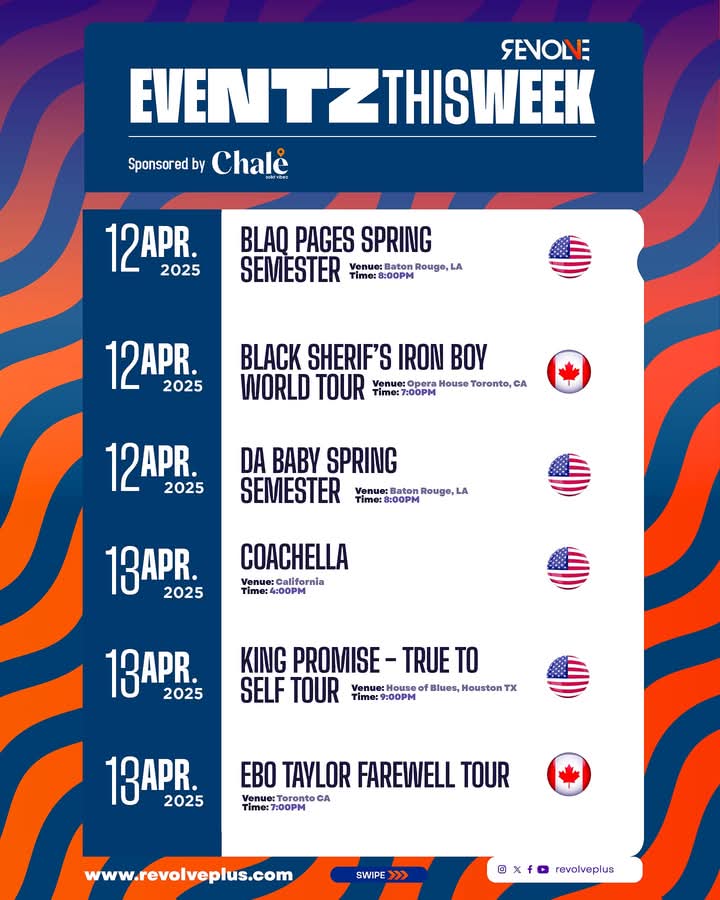 RevolvePlus's tweet image. Catch your favourite artists and lifestyle personalities in a city new you. Don’t miss out on the fun—mark your calendars and join in for an unforgettable weekend!

#revolveplus #RVevents #WeekendEvents #LiveMusic #ArtShow #FoodFestival #Music #FunWeekend