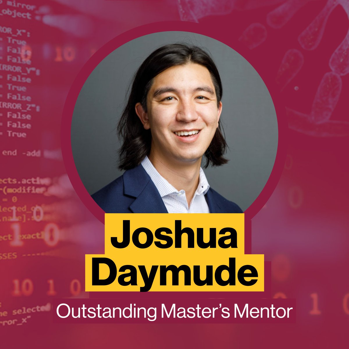 ASUGradCollege's tweet photo. Congrats to Joshua Daymude of @ASUBiodesign for earning ASU’s Outstanding Master’s Mentor Award. His mentorship is making a real difference in grad student success!
ASU News: https://t.co/QQbro0Ekvd
Grad Insider article: https://t.co/6LyCCw8TFt
#ASU #OFMA #MentorshipMatters https://t.co/ZfeOLyi1zd