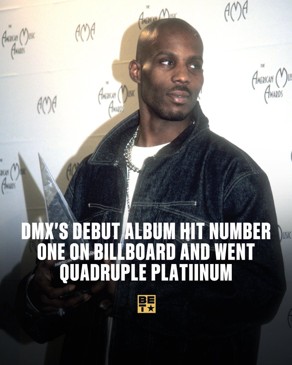 BET's tweet photo. Celebrating the life and legacy of DMX, 4 years after his passing. His music, raw and real, left an indelible mark on hip-hop. Forever a legend. #DMXForever #HipHop #EarlSimmons https://t.co/83UqjJaPGj