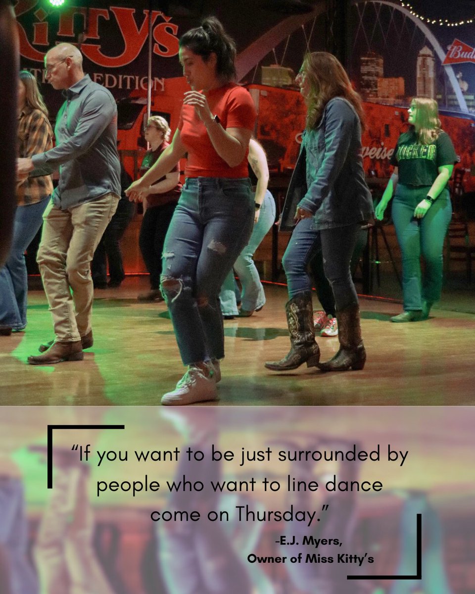 Scoot over to Miss Kitty's Country Bar Dance Nightclub located in Clive! 
Classes offered Thursday nights at 6:30p.m. &amp; 7:30p.m. Open line dancing are held after class on Thursday and Friday nights.  Story by Grace Richardson- viewfindergv.com/?p=12622 
Photos by Karlee Knode.