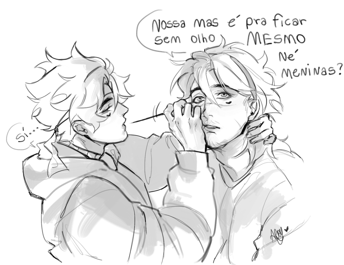 Quando o !Ro compra maquiagem nova ele testa tudo no !Cell, ele me contou

#guapoduo #guapoduofanart