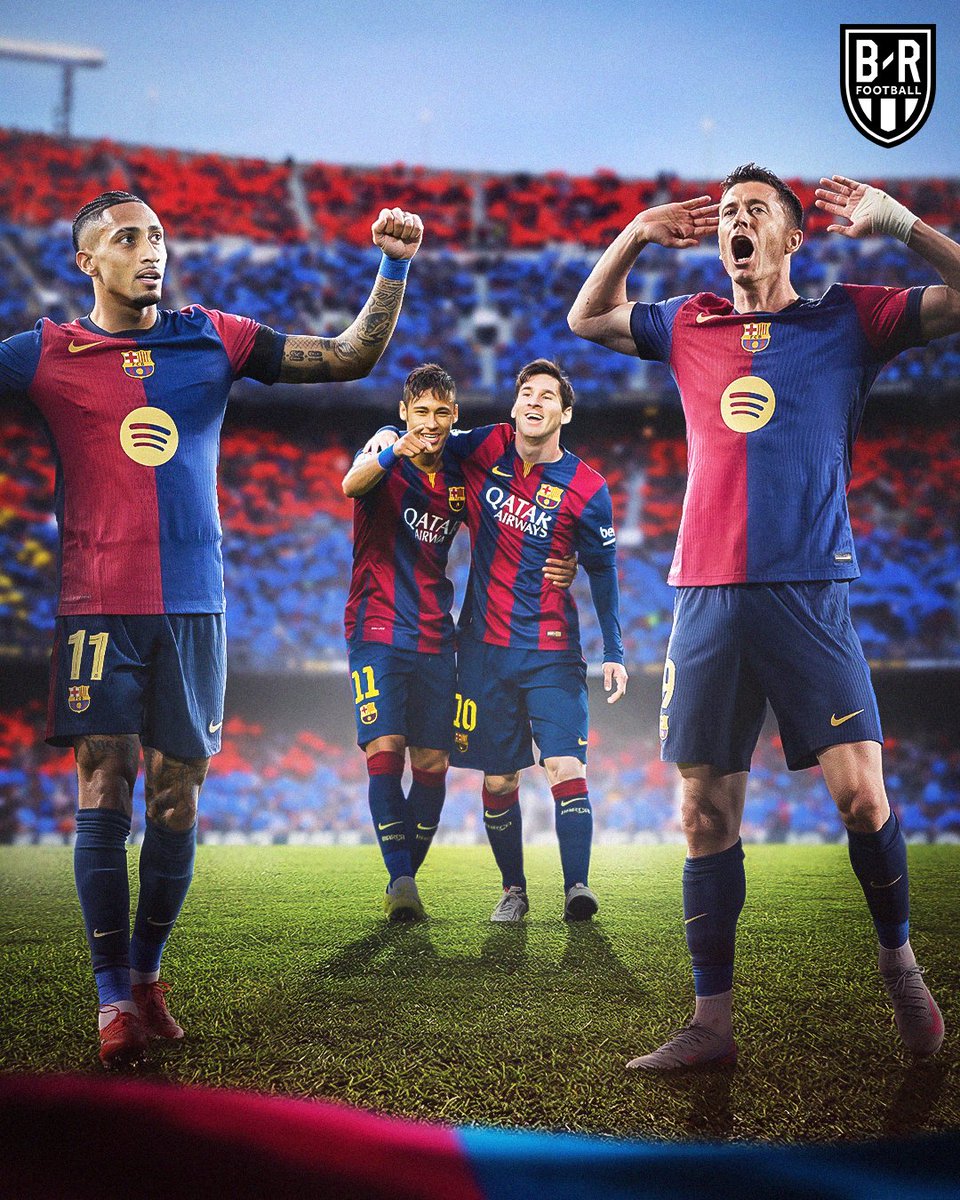 brfootball's tweet photo. Barcelona duos with 10+ Champions League goals in the same season:

𝟐𝟎𝟐𝟒-𝟐𝟓
Raphinha: 12 ⚽
Lewandowski: 11 ⚽

𝟐𝟎𝟏𝟒-𝟏𝟓
Messi: 10 ⚽
Neymar: 10 ⚽ https://t.co/w9TwIkrj8T
