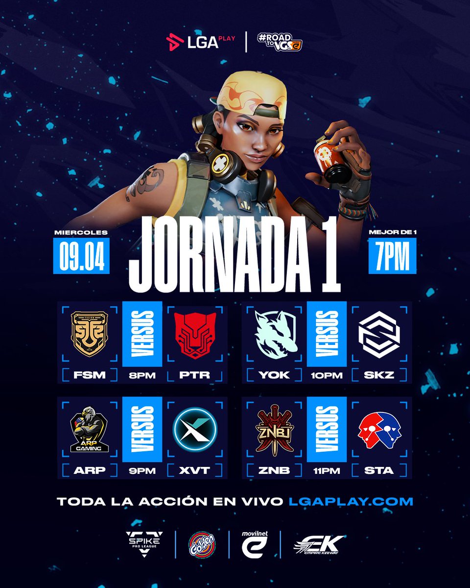 LGAplay's tweet photo. ¡En minutos da inicio la GRAN INAUGURACIÓN de la #SpikeProLeagueS5 y repasamos rápidamente los enfrentamientos de la 1ª JORNADA! 🔥💪

#SPKPL5 https://t.co/pF3ceuabOP