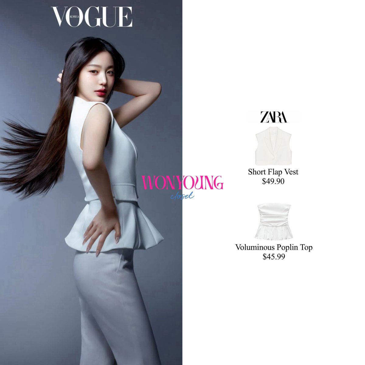 wonyoungcloset's tweet photo. Wonyoung Appearing On Vogue Korea April Issue
——————
She is wearing Max Mara Zara Vivetta
——————
#WONYOUNG #WONYOUNGIZONE #WONYOUNGIVE #JANGWONYOUNG #WONYOUNGSTYLE #IZONE #WONYOUNGCLOSET #IVE #IVEFASHION #IVESTYLE #장원영 #원영 #아이브 #ウォニョン #ジャンウォニョン https://t.co/mv8DbQEidi