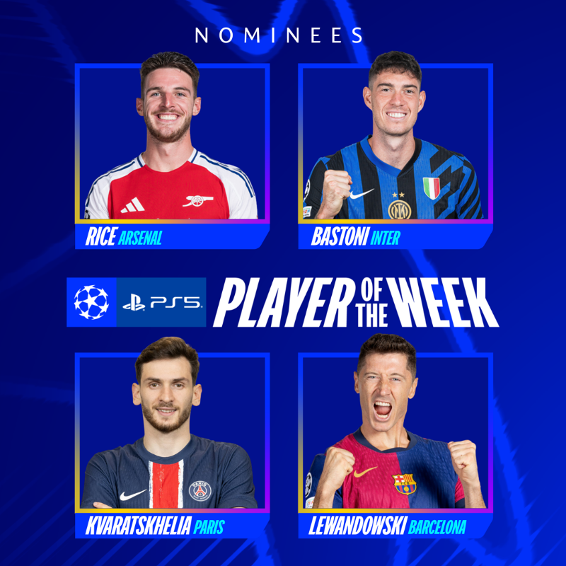 ChampionsLeague's tweet photo. This is a tough one 🤔 

#UCLPOTW | @PlayStationEU