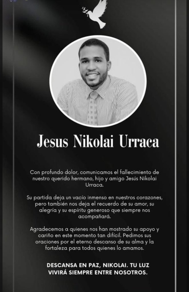 e_tucent's tweet photo. @AngelyMorenoRD Fallecido https://t.co/pppdQZnFrQ