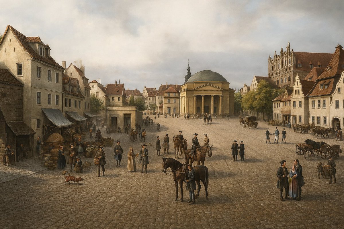 #ChatGPT #chatgpt40 #AI #GenerativeAI #History #gdansk #danzig #architecture 

Targ Węglowy - litografia  Friedricha Eduarda Meyerheima sprzed 1855 r. i wersja po retuszu ChatGPT4o z 2025 r.