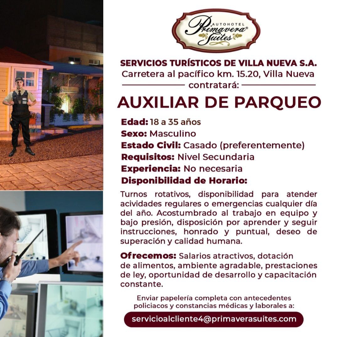 PrimaveraSuites's tweet photo. ¡Oportunidad Laboral!

¿Quiéres formar parte de nuestro equipo de trabajo? 

Envía tu papelería completa a:
servicioalcliente4@primaverasuites.com

#Oportunidadlaboral #PrimaveraSuites #VillaNueva #vacantes #hotelería https://t.co/nc8ol12gTA