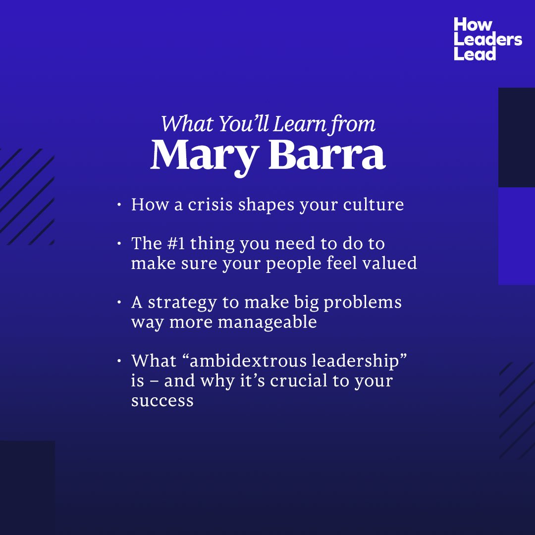 Ever made a decision based on limited info, internal spin, or wishful thinking? You’re not alone—but there’s a better way.

In tomorrow’s episode, David sits down with Mary Barra, Chair and CEO of General Motors, to explore how you can make smarter decisions by seeking the