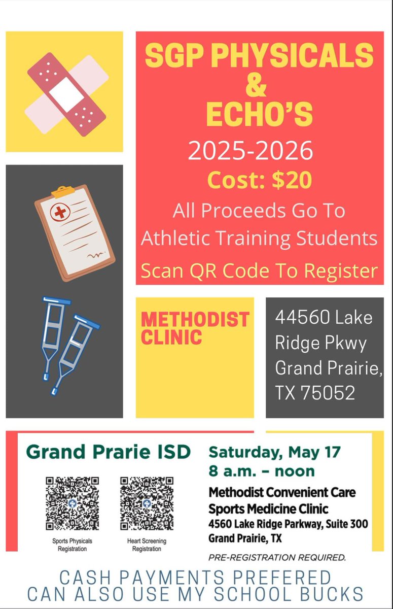 It's That Time Again!! please sign up for your annual Physical and echocardiogram for next season. Use the QR codes to register!