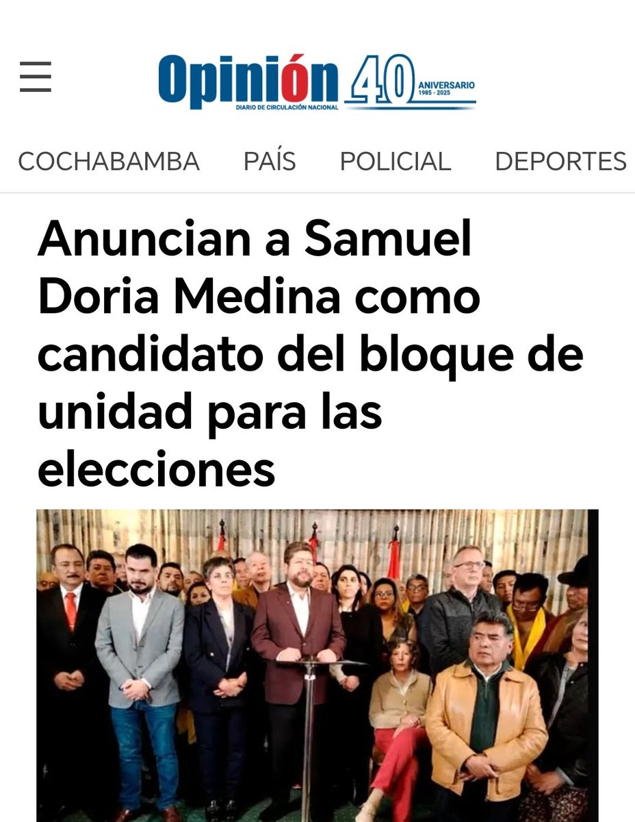 El equipo de Samuel, acaba de anunciar que la encuesta pagada por Samuel, dio como ganador a Samuel, para ser el candidato único del Bloque de Samuel... 🙄