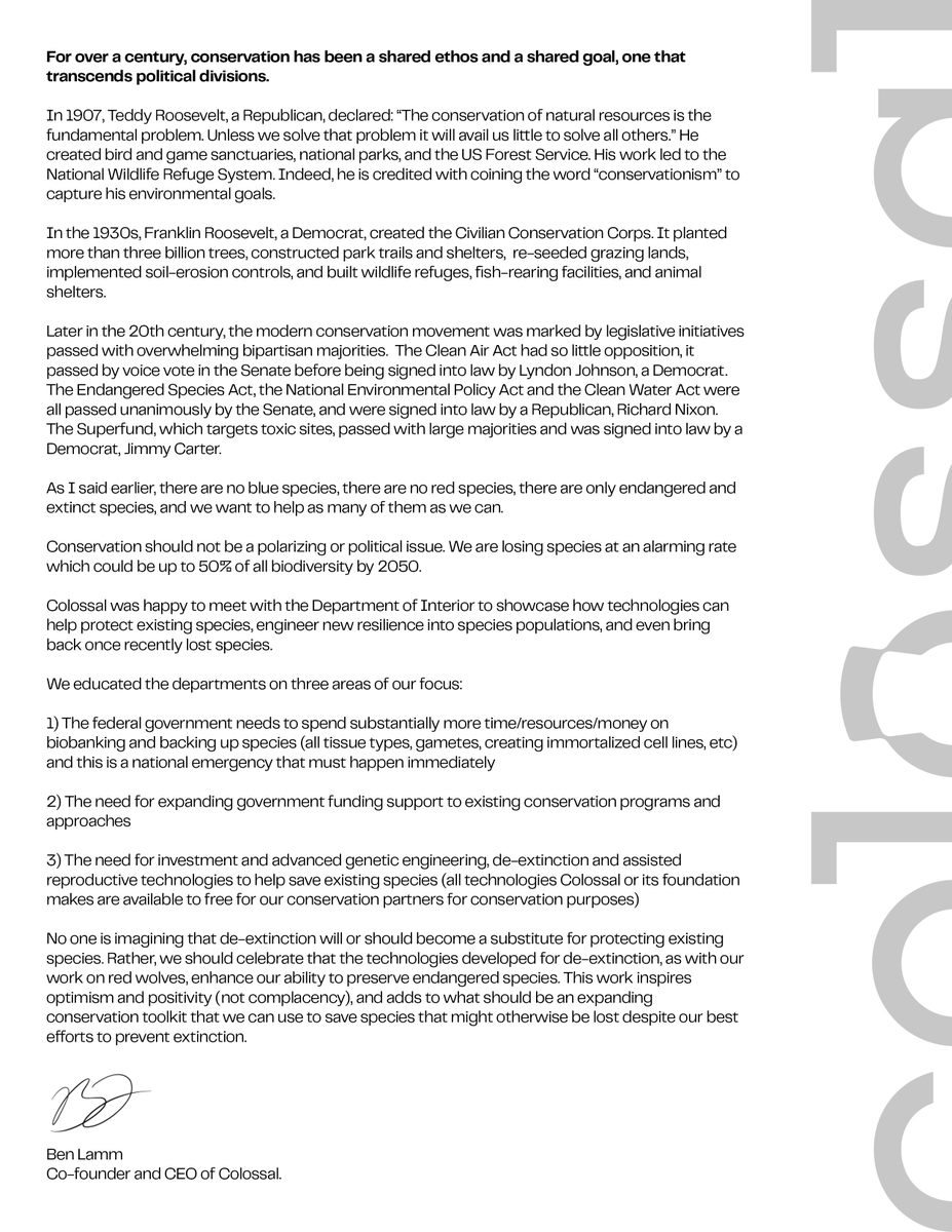 Colossal Biosciences® tweet media