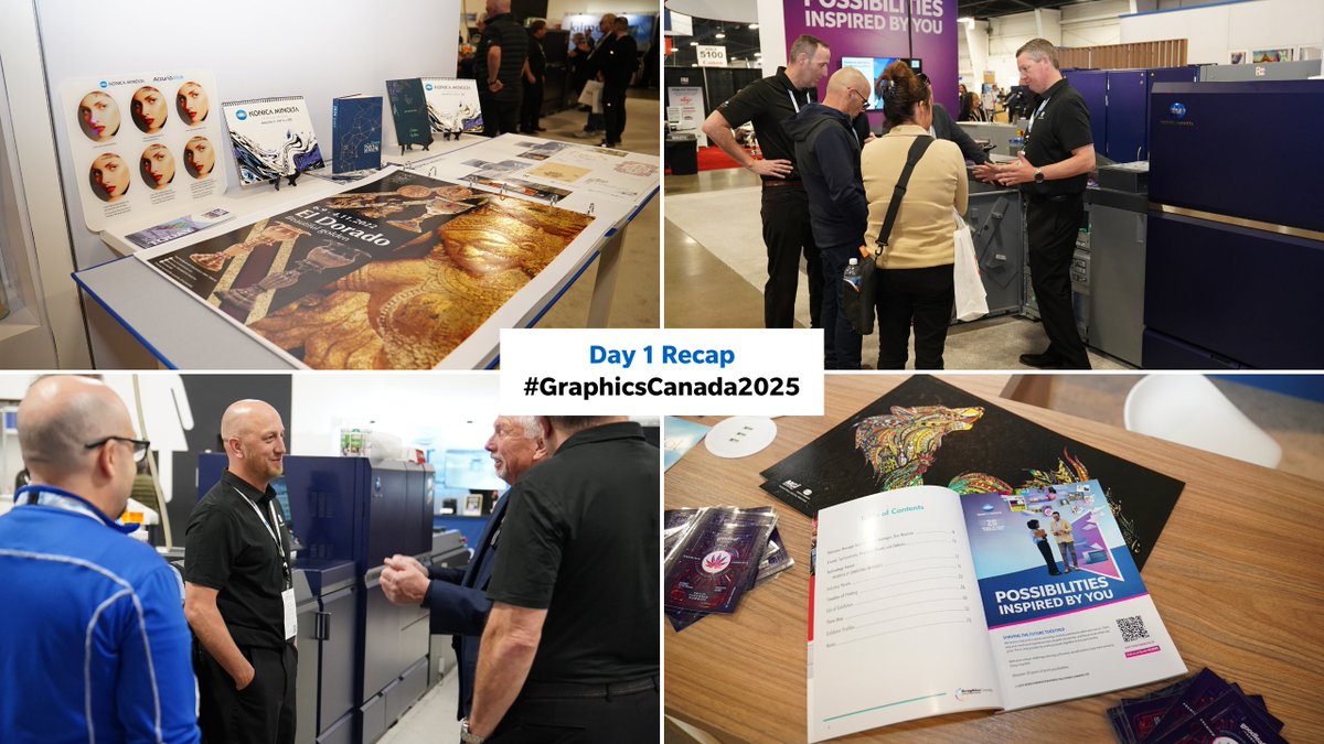 Day One at Graphics Canada Expo 2025 was electric. ⚡

Thanks to everyone who brought the energy and made it unforgettable! Day Two is coming in hot — with even more innovation, special guests, and brilliant moments ahead.

#GraphicsCanada2025 #KonicaMinolta #InspiredByYou