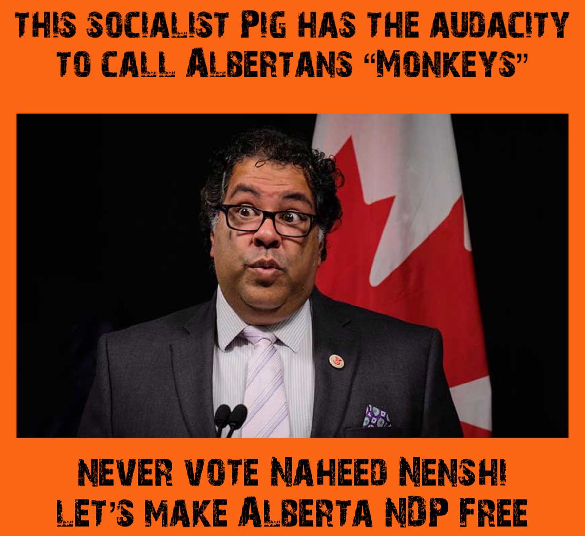 JayDeeAlberta's tweet photo. Letβs make sure Alberta not to vote NDP.
#NeverNenshi
#NoNDP
#KeepAlbertaRatFree https://t.co/eDIGxa1HYZ
