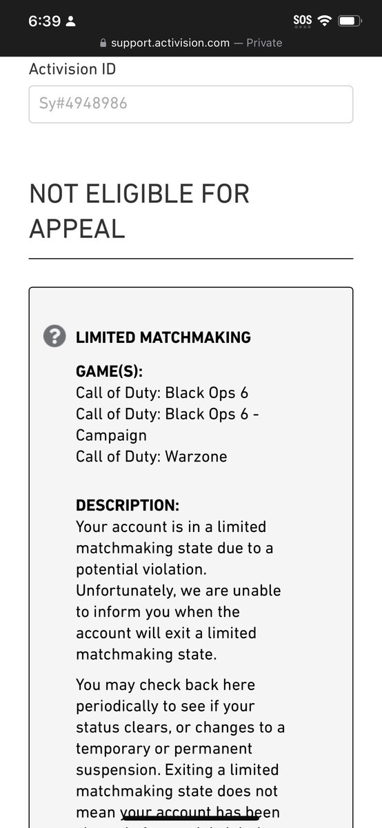 Synistxrr's tweet photo. One and a half months ago I got shadowbanned and Ranked Play restricted. I’m not shadowbanned anymore but, TELL ME WHY I PAID $70 AND I CANT PLAY RANKED BECAUSE THEY THOUGHT I WAS BOOSTING, NOBODY EVEN USES MY ACCOUNT @Treyarch @ShanieceSaysHey @MaTtKs @Activision https://t.co/WgafrKZN7E