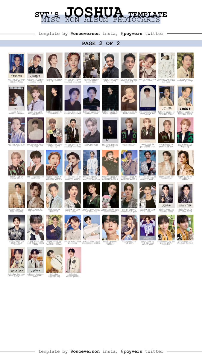 廃盤　リスト・ポートレート（３０ＣＤ＋ＣＤ－ＲＯＭ seventeen misc non album photocard templates updated with the