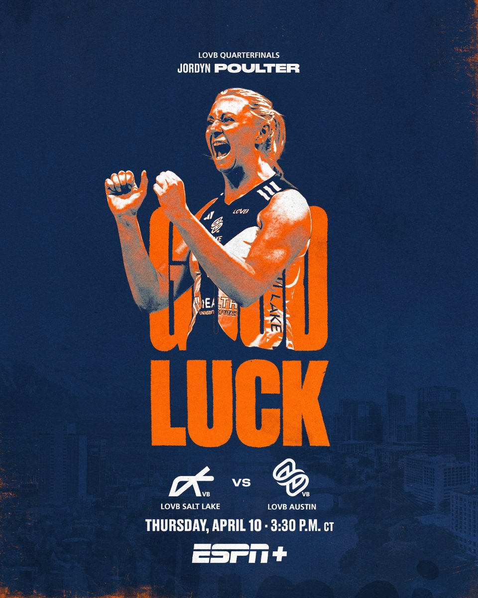 Illinois Volleyball (@illinivball) on Twitter photo Catch alumna @jordyn_poulter and <a href="/lovbsl/">LOVB Salt Lake Volleyball</a> in the LOVB Quarterfinals tomorrow as they take on Austin!
Good luck, Jordyn ๐ธ๐น Catch alumna @jordyn_poulter and <a href="/lovbsl/">LOVB Salt Lake Volleyball</a> in the LOVB Quarterfinals tomorrow as they take on Austin!
Good luck, Jordyn ๐ธ๐น