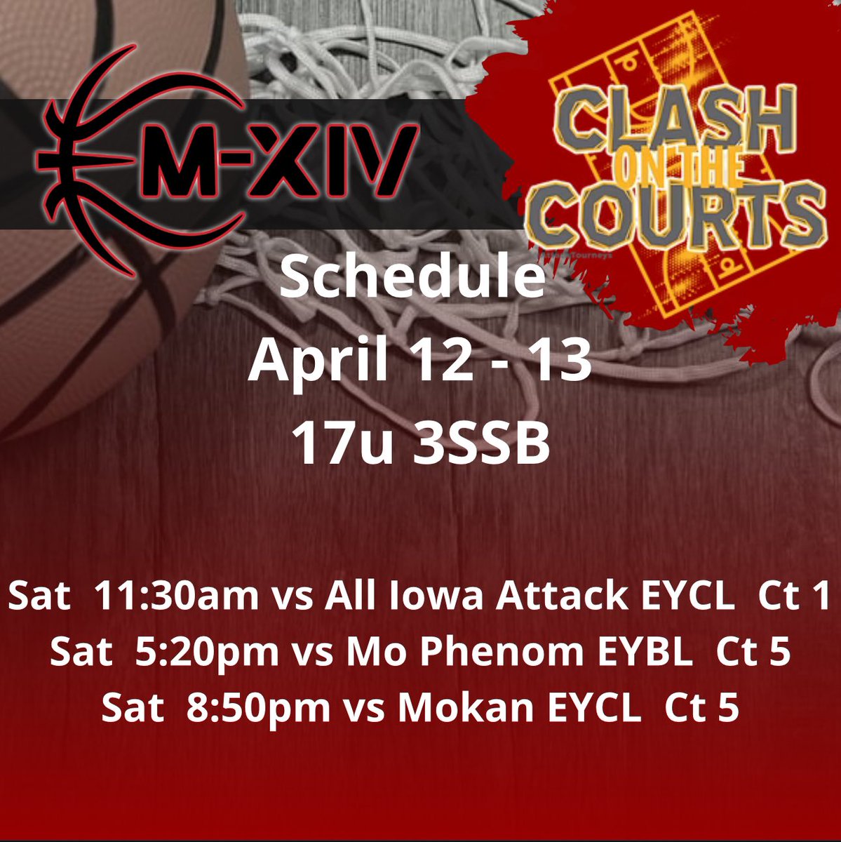Team M-XIV Girls (@m14hoops_girls) on Twitter photo ✔️Clash on the Courts
🗓 April 11 - 13
📍Waukee, IA
📸 All Iowa Attack
👀 #Repthe14
<a href="/JrAllStarBB/">Jr. All-Star Girls Basketball</a>
<a href="/MMBR_CoachGBell/">Major Movez Basketball Review #MMBR</a>
<a href="/PGHIllinois/">Prep Girls Hoops Illinois</a>
<a href="/PGHByron/">Byron Xerxes Livsey</a>
<a href="/pgh_lisa/">PrepGirlsHoopsLisa</a>
<a href="/MHS_Girls_/">Midwest Hoops Spotlight</a> ✔️Clash on the Courts
🗓 April 11 - 13
📍Waukee, IA
📸 All Iowa Attack
👀 #Repthe14
<a href="/JrAllStarBB/">Jr. All-Star Girls Basketball</a>
<a href="/MMBR_CoachGBell/">Major Movez Basketball Review #MMBR</a>
<a href="/PGHIllinois/">Prep Girls Hoops Illinois</a>
<a href="/PGHByron/">Byron Xerxes Livsey</a>
<a href="/pgh_lisa/">PrepGirlsHoopsLisa</a>
<a href="/MHS_Girls_/">Midwest Hoops Spotlight</a>