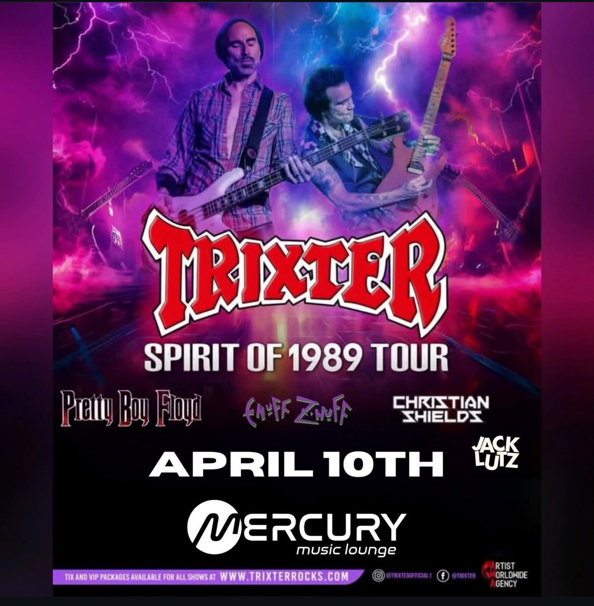 trixterrocks's tweet photo. Cleveland Ohio Area Tomorrow ⚡️🤟🏼🇺🇸 
“The Spirit of 1989 Tour” with @EnuffZnuff @PBF323 @cshieldslive #rockshow https://t.co/GUnZCQzvx0