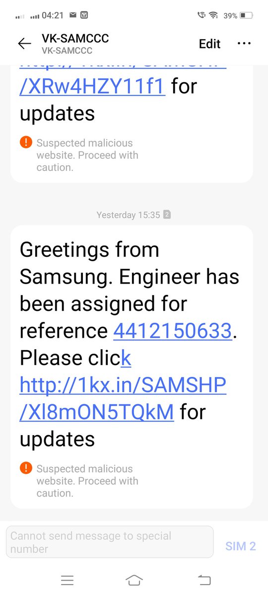 deepakkumarr_'s tweet photo. #samsung_scam 
@SamsungIndia में आज एयर कंडीशनर की शिकायत दर्ज करवाई बदले में शिकायत नंबर भी मिला कॉल भी आई सर्विस सेंटर से जल्दी विजिट करवाते हैं पर कोई भी व्यक्ति नहीं आया शिकायत पर झूठी सर्विस #ग्राहक परेशान है कोई सुनने वाला नहीं @jagograhakjago @nch1915 हमारी मदद कीजिए https://t.co/HqRjtQMlXa