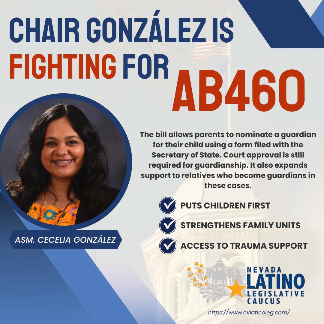 Chair González is standing up for families facing separation due to immigration actions. 

That’s why she’s championing AB460—ensuring kids have trusted guardians and access to trauma support. 🏡

Show your support here: leg.state.nv.us/App/NELIS/REL/… 

#NVLEG