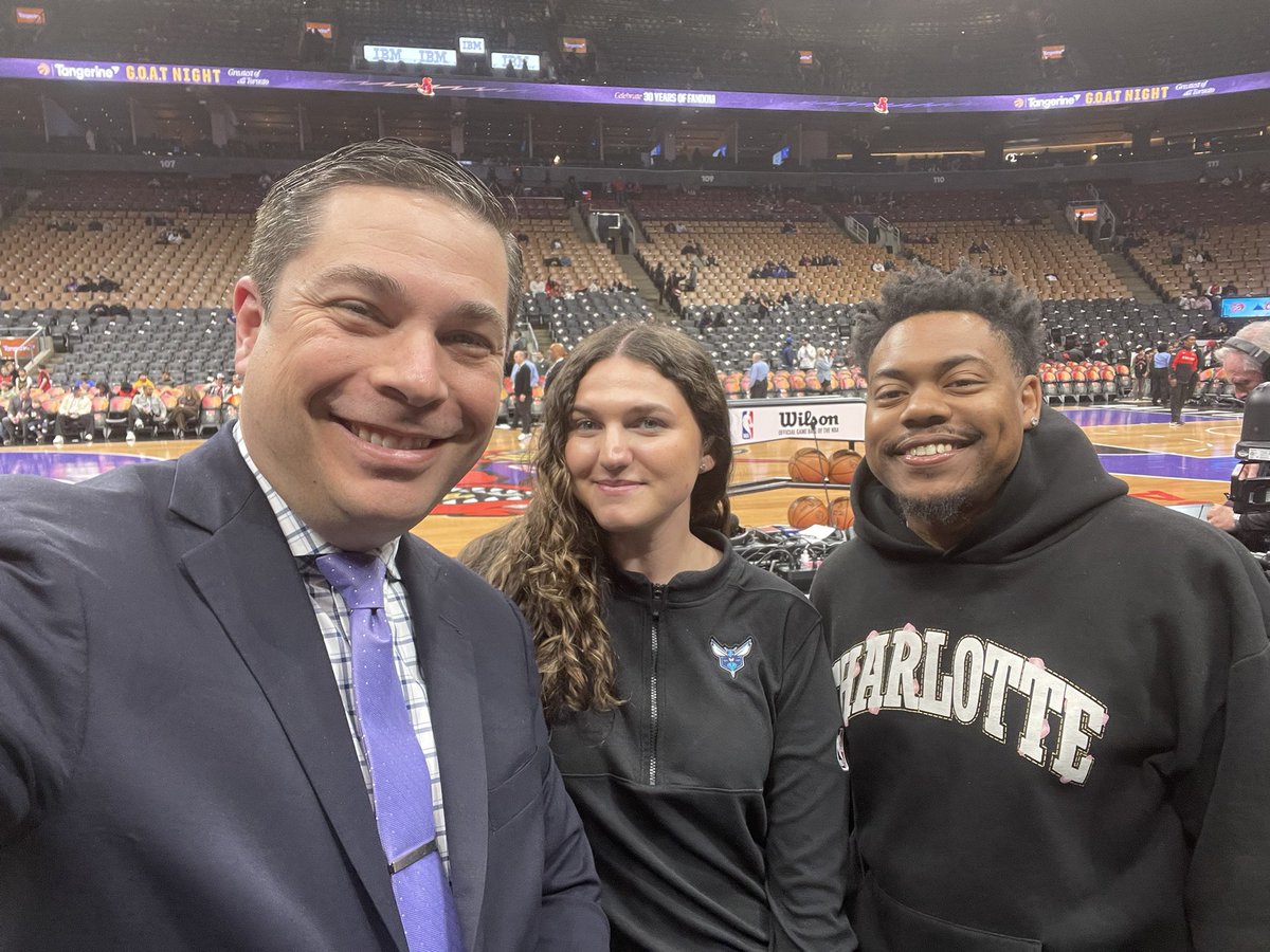 Sam Farber (@samfarberlive) on Twitter photo Tipping off the last <a href="/hornets/">Charlotte Hornets</a> road trip in Toronto
Thanks to <a href="/HornetsPR/">Charlotte Hornets PR</a> and <a href="/mikejonesnc_/">Mike Jones</a> for all their help and support this season
Pregame with <a href="/KyleBaileyClub/">Kyle Bailey</a> and <a href="/TBoneWFNZ/">Travis Hancock</a>
Tip is at 7:30 on <a href="/wfnz/">Sports Radio WFNZ</a> the Hornets Mobile App and the Hornets Radio Network
#HiveMentality Tipping off the last <a href="/hornets/">Charlotte Hornets</a> road trip in Toronto
Thanks to <a href="/HornetsPR/">Charlotte Hornets PR</a> and <a href="/mikejonesnc_/">Mike Jones</a> for all their help and support this season
Pregame with <a href="/KyleBaileyClub/">Kyle Bailey</a> and <a href="/TBoneWFNZ/">Travis Hancock</a>
Tip is at 7:30 on <a href="/wfnz/">Sports Radio WFNZ</a> the Hornets Mobile App and the Hornets Radio Network
#HiveMentality
