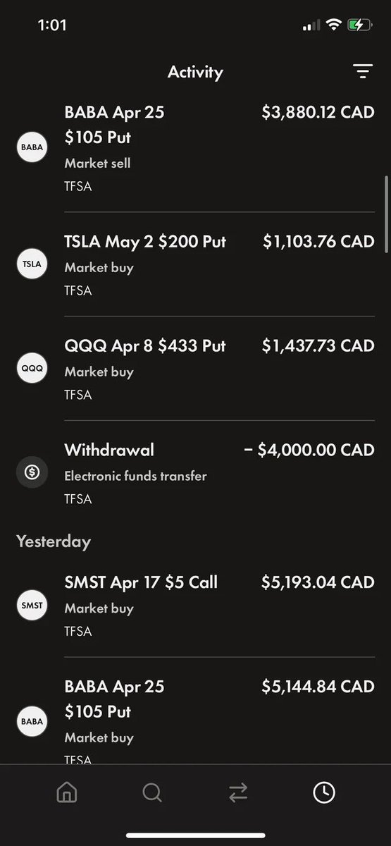 dukes8111's tweet photo. My trading career progresses
Thanks bro @Randyjonese for your trade ideas.
$baba , $qqq , $tsla , $smst https://t.co/aBlz0tWXOA