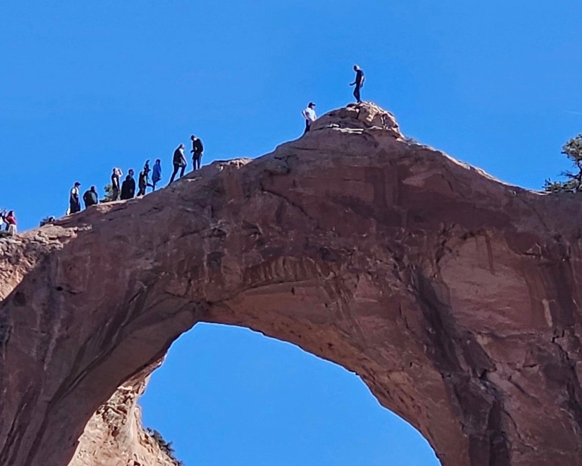 SecKennedy's tweet photo. Today I had the pleasure to visit Navajo Nation in Window Rock, Arizona. I joined Navajo Nation President Buu Nygren and members of the Navajo Nation Council for a hike, followed by a traditional blessing and a performance of the Diné Tah Dancers.

We discussed Navajo Nation’s efforts to promote health and wellness within their community and how HHS can support these goals. My administration remains committed to making Indian Country a top priority.