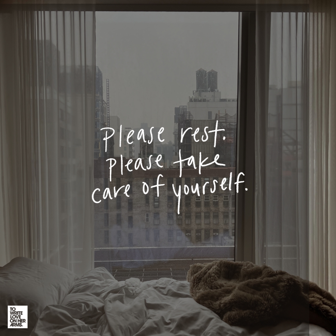 TWLOHA's tweet photo. Hey, in case you needed to hear this: Resting doesn’t mean you’re not doing enough. The world needs your presence, not just your productivity. https://t.co/yrD91i8773